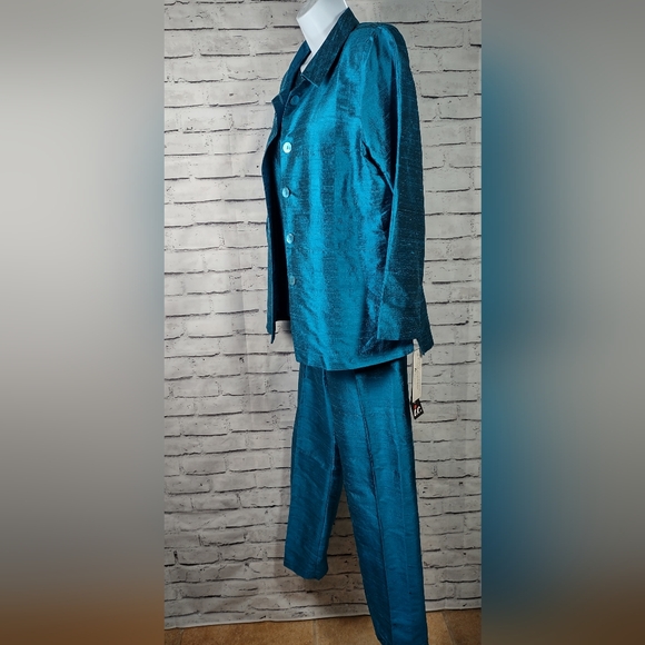 I C Collection by Connie K Silk Shantung Set Jacket/Tank/Pants - Picture 2 of 13